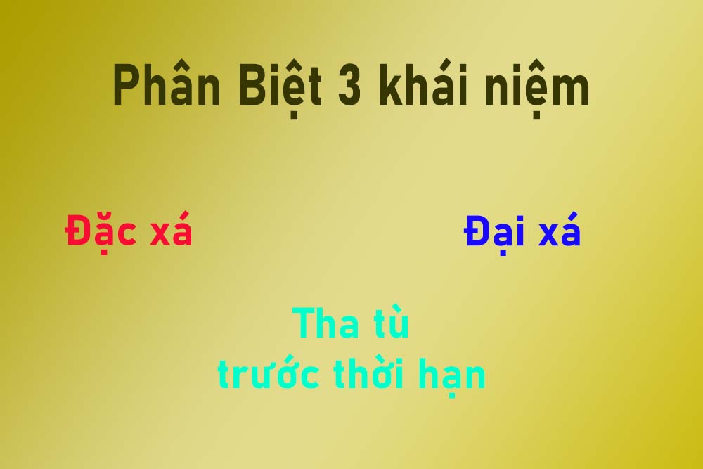 Phân biệt Đặc xá, Đại xá và Tha tù trước thời hạn có điều kiện
