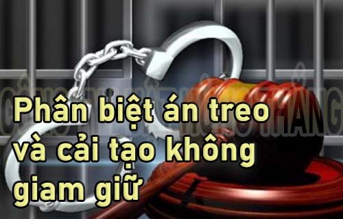 Phân biệt án treo và cải tạo không giam giữ