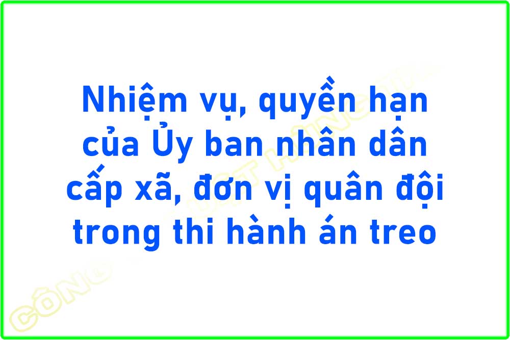 Quy định mới trong thi hành án treo