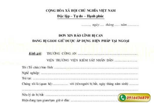Hướng dẫn viết đơn xin bảo lĩnh tại ngoại