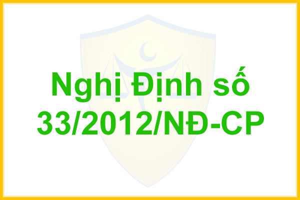 Nghị Định số 33/2012/NĐ-CP