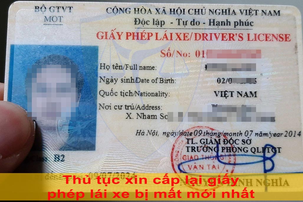Thủ tục xin cấp lại giấy phép lái xe bị mất mới nhất