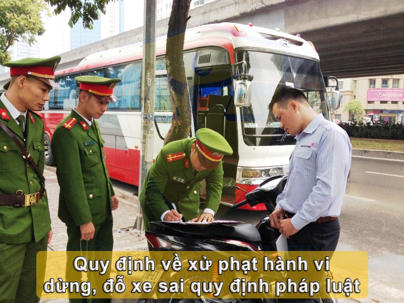 Xử phạt hành vi dừng, đỗ xe sai quy định 