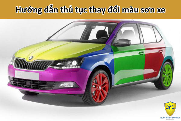 Hướng dẫn thủ tục thay đổi màu sơn xe 