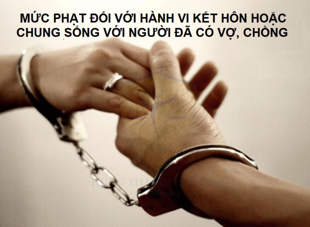 Mức phạt đối với hành vi kết hôn hoặc chung sống với người đã có vợ, chồng