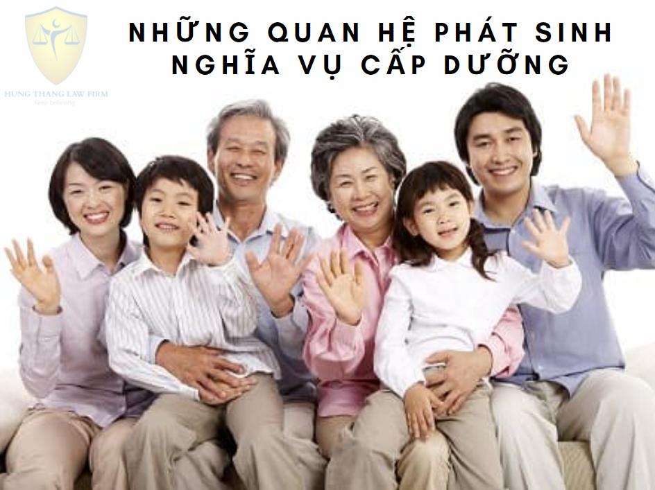 Những quan hệ phát sinh nghĩa vụ cấp dưỡng