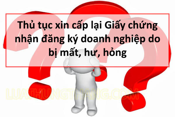 Xin Cấp Lại Giấy Chứng Nhận Đăng Ký Doanh Nghiệp Do Bị Mất, Hư, Hỏng