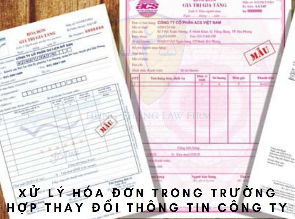 Xử lý hóa đơn khi thay đổi thông tin công ty