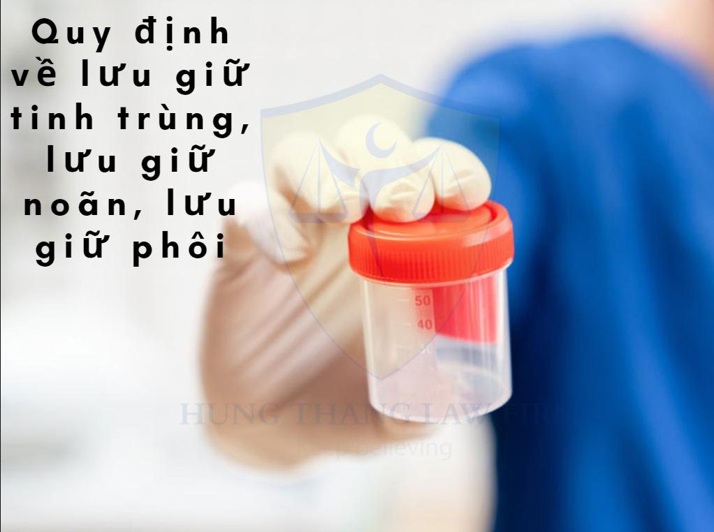 Quy định về lưu giữ tinh trùng, noãn, phôi
