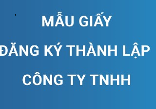 Mẫu đơn đăng ký thành lập công ty TNHH 1 thành viên