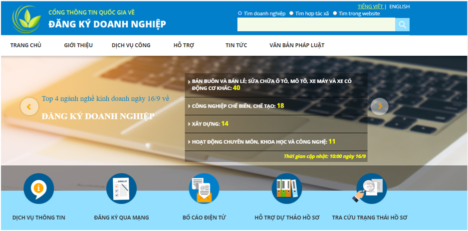 Tra cuu ten doanh nghiep tai trang cong thong tin quoc gia