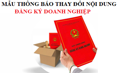 Mẫu thông báo thay đổi đăng ký kinh doanh