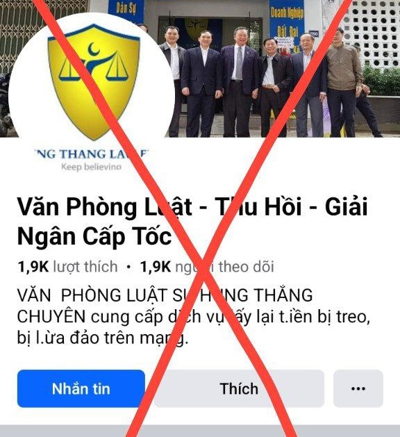 THÔNG BÁO THÔNG TIN VÀ CẢNH BÁO LỪA ĐẢO: MỘT SỐ ĐỐI TƯỢNG GIẢ MẠO CÔNG TY LUẬT TNHH HÙNG THẮNG ĐỂ LỪA ĐẢO CHIẾM ĐOẠT TÀI SẢN