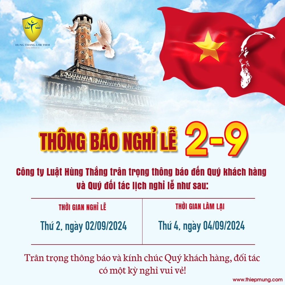 Thông báo Lịch nghỉ lễ Quốc Khánh 2024